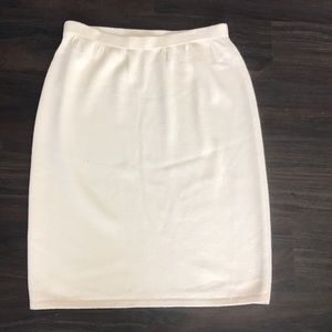 St John Ivory Knit Skirt